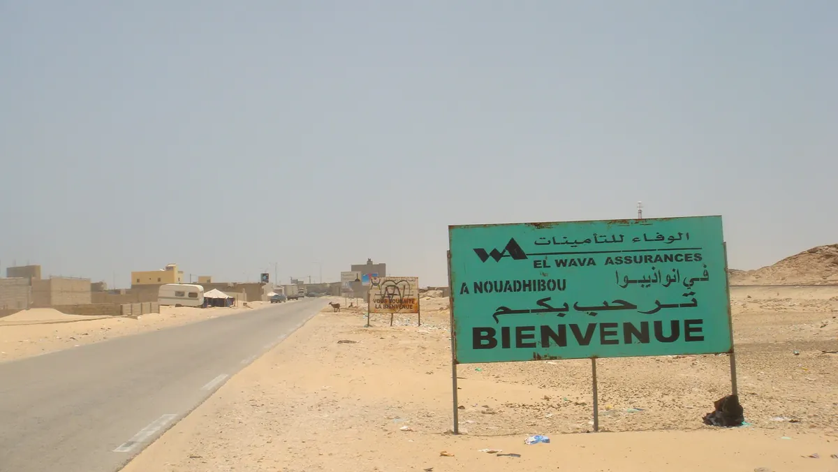 قوارب صيد على شاطئ نواذيبو